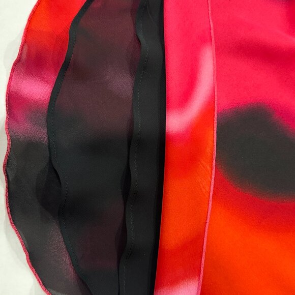 Women Vintage Express Halter Blouse Ruffle Flower Red Black Pink Size S Back Bow - Picture 11 of 11